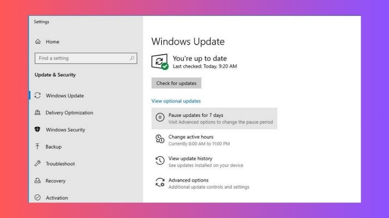 Cập nhật hoặc reset lại Windows 10