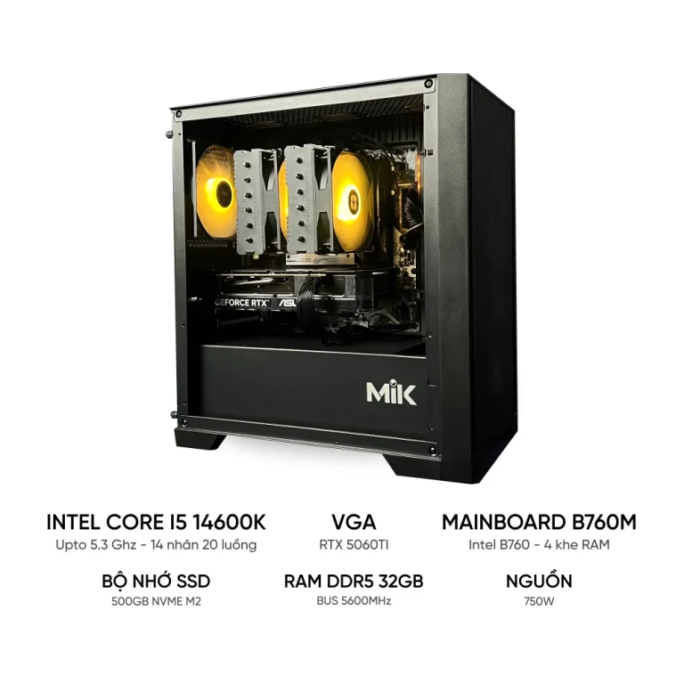 PC ĐỒ HOẠ I5 14600K RTX 5060TI
