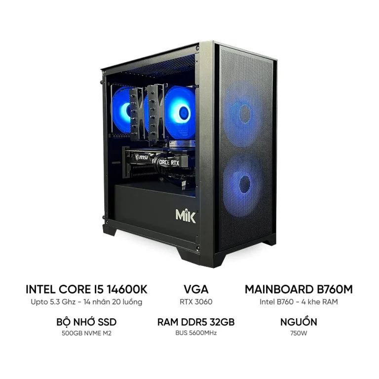 PC ĐỒ HOẠ I5 14600K RTX 3060