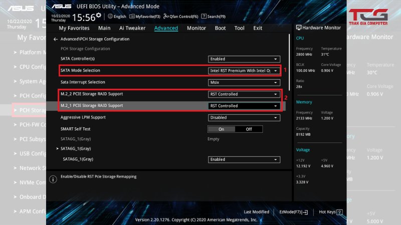 Kiểm tra bios có nhận SSD không
