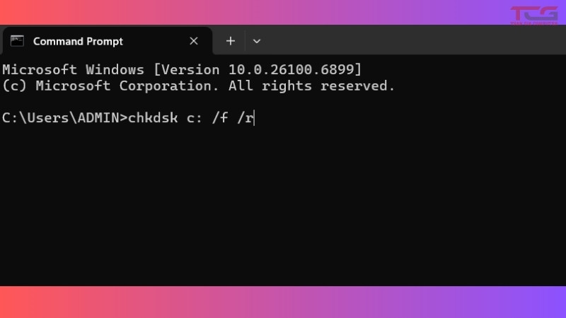 kiểm tra sức khỏe ổ cứng trong command prompt