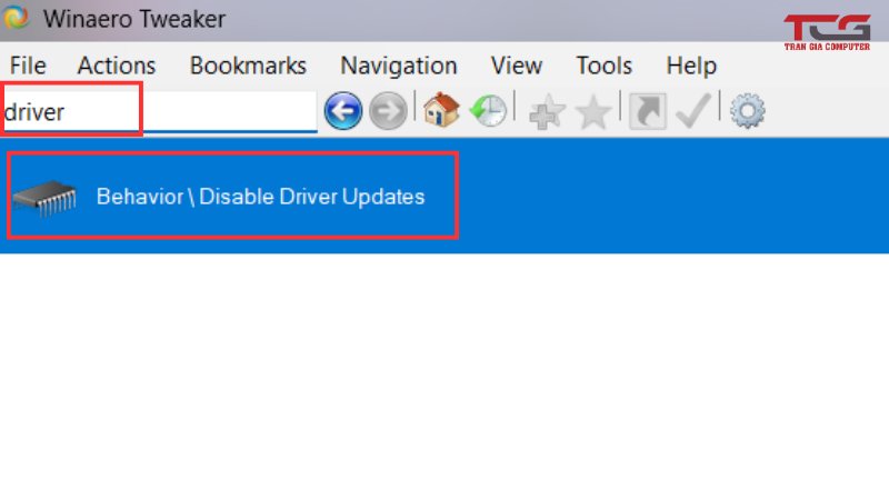 search driver trong box tìm kiếm