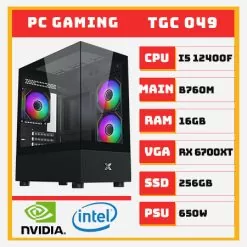 PC Gaming i5 12400F RX 6700XT RAM 16GB