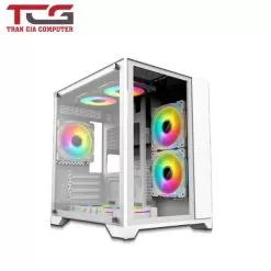 Thùng máy Case VSP Aquanaut Pro Gaming X2 White | Trắng, Không Fan