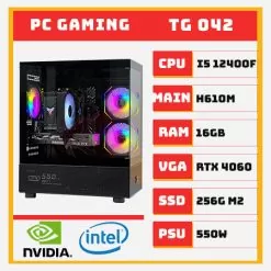 PC Gaming i5 12400F RTX 4060 RAM 16GB