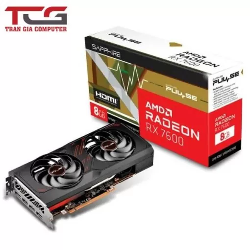 Card màn hình VGA Sapphire PULSE AMD Radeon RX 7600 8GB Gaming OC 8GB