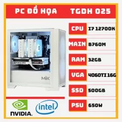 PC Đồ Họa I7 12700K RTX 4060Ti RAM 32G White