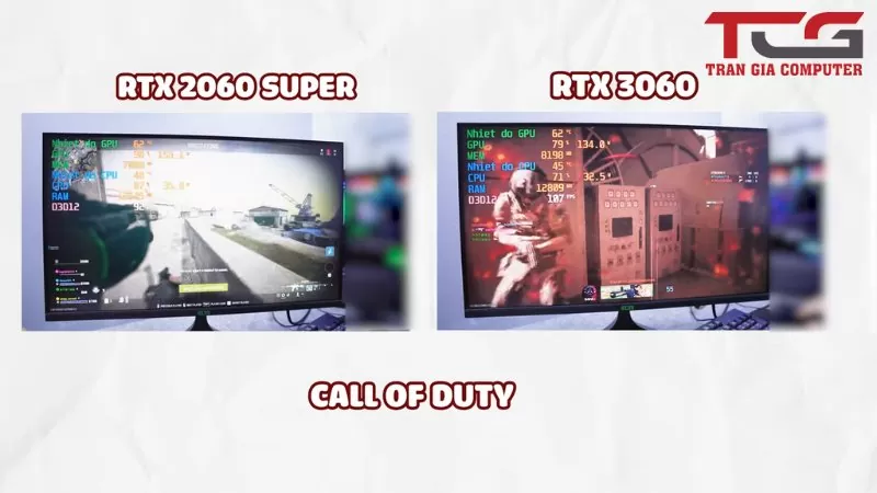 Mức fps trả về của 2 vga trong tựa game Call of Duty